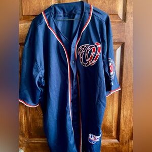 Majestic Navy Jersey with Red and White Details